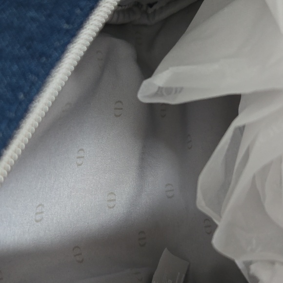 New never used DIOR denim bag pouch Dior denim Star charm & Miss Dior - Picture 8 of 8